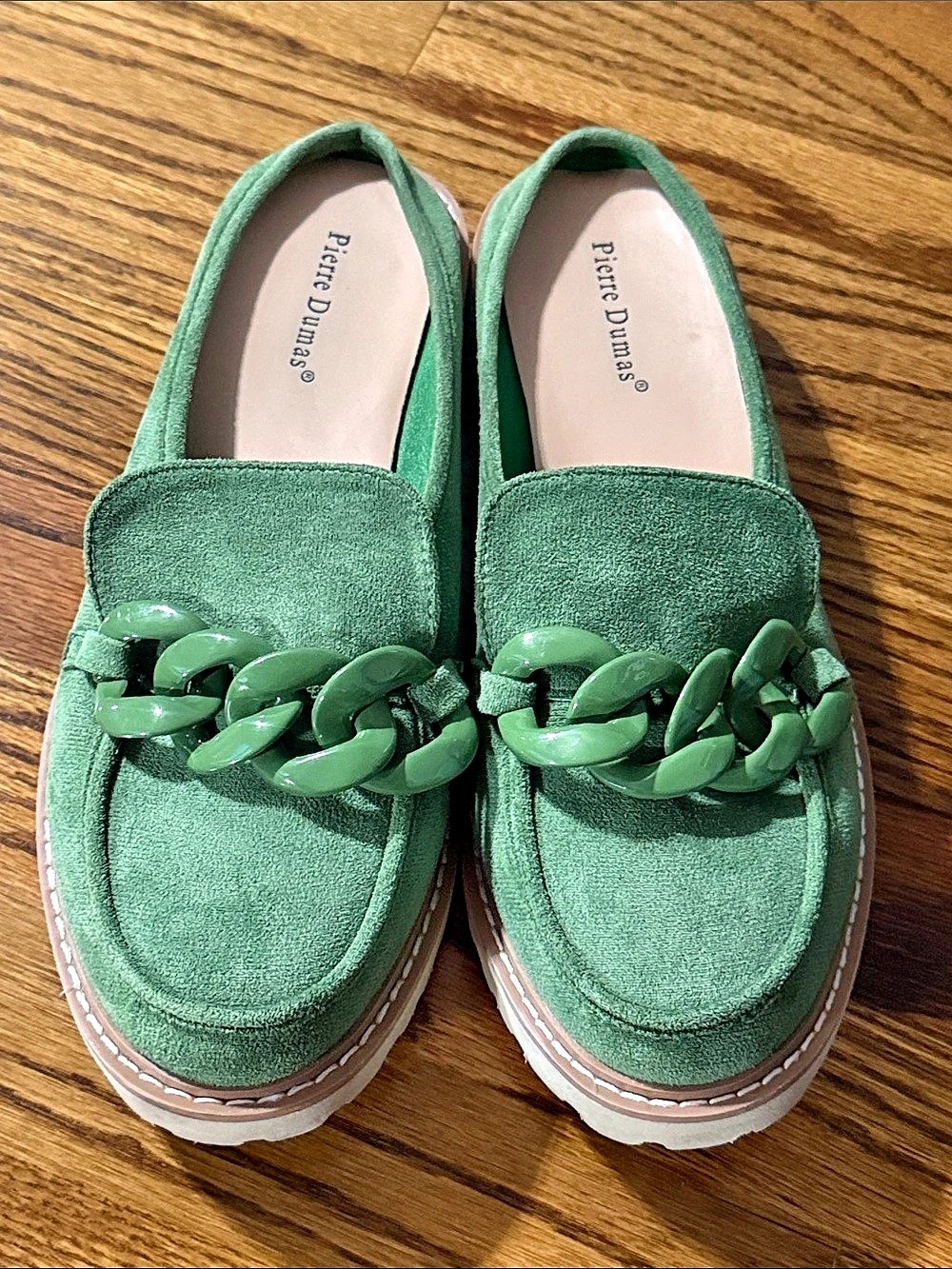 Pierre Dumas MORA-5 Platform Loafers in Green US 10M